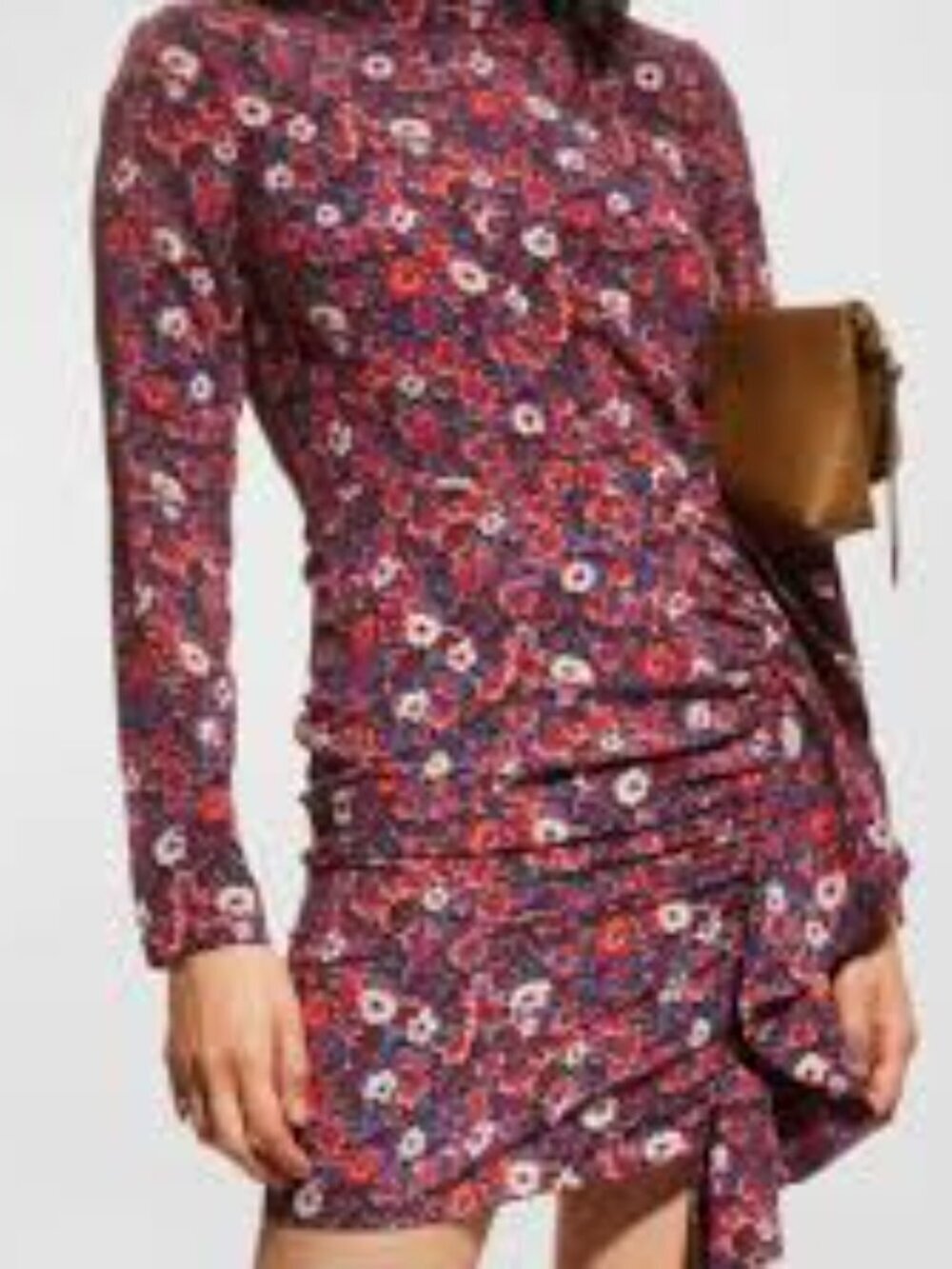 NWT- VERONICA BEARD Louella Floral Print Silk Blend Mini Dress in Berry  
$648